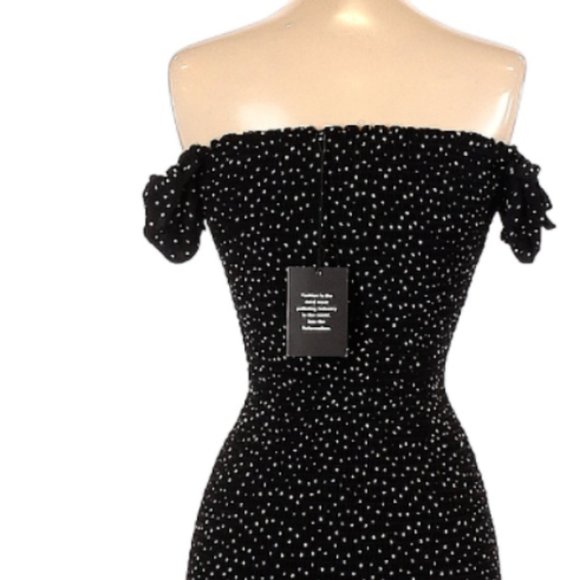 NWT Reformation Black White Polka Dot Selene Minnie Dress XS - Picture 2 of 7
